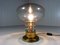 Glass Bulb Table Lamp in Brass, 1960s, Image 12