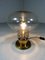 Glaskugel Tischlampe aus Messing, 1960er 2
