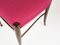Wood and Magenta Fabric Dining Chairs by Paolo Buffa, 1950s, Set of 4 6