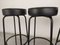 Schwarze Vintage Hocker, 3er Set 13