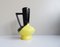 Gelb-schwarze Vase von Luc Vallauris, Frankreich, 1960er 3