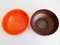 Orange Brown Bowl & Snack Shell from Emsa, 1970s, Set of 2 6