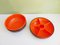 Orange Brown Bowl & Snack Shell from Emsa, 1970s, Set of 2 2