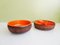 Orange Brown Bowl & Snack Shell from Emsa, 1970s, Set of 2 3