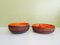 Orange Brown Bowl & Snack Shell from Emsa, 1970s, Set of 2 1