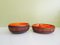 Orange Brown Bowl & Snack Shell from Emsa, 1970s, Set of 2, Image 1