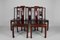 Mid 20th Century Asian Inlaid Wooden Chairs, Set of 5, Image 1
