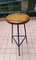 Vintage Industrial Iron and Chestnut Stool, Image 1