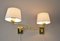 Mid-Century Modern Swing Arm Brass Sconces by George W Hansen for Metalarte, Set of 2 5