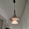 Mid-Century Silver Metal Crystal Glass Pendant Lamp, 1960s, Image 3