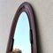 Oval Mirror in Curved Wood. 1960s, Image 6