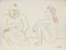 Después de Pablo Picasso, Comédie Humaine: 27.1.54. XIV, 1954, Litografía sobre papel Rivoli, Imagen 1