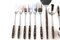 Custom-Made 6 Coffee Spoons, 6 Cake Forks and 1 Cake Scoop by Helmut Alder for Amboss, 1963, Set of 13 5