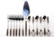 Custom-Made 6 Coffee Spoons, 6 Cake Forks and 1 Cake Scoop by Helmut Alder for Amboss, 1963, Set of 13, Image 7