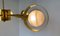 Italienische Art Deco Murano Glas & Messing Deckenlampe 16