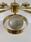 Italienische Art Deco Murano Glas & Messing Deckenlampe 7