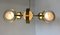 Italian Art Deco Murano Glass & Brass Ceiling Lamp 8