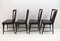 Modern Italian Mid-Century Leather Dining Chairs by Osvaldo Borsani for Atelier Borsani Vared, 1950s, Set of 4 4