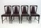 Moderne italienische Mid-Century Leder Esszimmerstühle von Osvaldo Borsani für Atelier Borsani Vared, 1950er, 4er Set 1