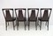 Modern Italian Mid-Century Leather Dining Chairs by Osvaldo Borsani for Atelier Borsani Vared, 1950s, Set of 4 3