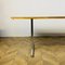 Large English Solid Oak Plank Table on Chrome Legs 4