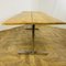 Large English Solid Oak Plank Table on Chrome Legs 1