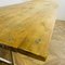 Large English Solid Oak Plank Table on Chrome Legs 12