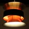 Lampade da soffitto in ottone e arancioni di Bent Nordsted per Lyskaer Belysning, Immagine 3