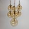 Mid-Century Italian Glass & Brass Chandelier, 1960s, Image 15