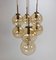 Mid-Century Italian Glass & Brass Chandelier, 1960s, Image 7