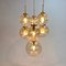 Mid-Century Italian Glass & Brass Chandelier, 1960s, Image 14