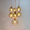 Mid-Century Italian Glass & Brass Chandelier, 1960s, Image 10