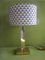 Op Art Grey & White Chrome and Brass Table Lamp from Lumica, 1970 8