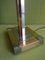 Op Art Grey & White Chrome and Brass Table Lamp from Lumica, 1970 7