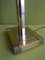 Op Art Grey & White Chrome and Brass Table Lamp from Lumica, 1970, Image 7