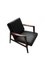 Fauteuil Mid-Century en Cuir Noir, Scandinavie, 1960s 3