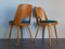 Blue Fabric & Beech Chairs by Oswald Haerdtl for TON, Set of 4 11
