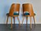 Blue Fabric & Beech Chairs by Oswald Haerdtl for TON, Set of 4 12