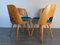 Blue Fabric & Beech Chairs by Oswald Haerdtl for TON, Set of 4 4