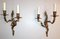 Louis XVI Style French Gilded and Chiseled Bronze Wall Sconces, Set of 2 1