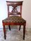 Biedermeier Style Danish Wood and Fabric Chair, Image 1