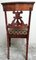 Biedermeier Style Danish Wood and Fabric Chair, Image 4