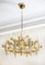 Mid-Century Italian Gilt Brass or Clear Glass Chandelier by Sciolari, 1970, Image 1