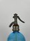 Italienische Hellblaue Seltzer Flasche von Pietro Wührer, 1950er 4
