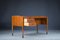 Scrivania Mid-Century asimmetrica in teak con mobile bar, anni '60, Immagine 13