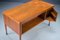 Mid-Century Asymmetric Teak Desk with Bar, 1960s 7