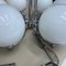 Space Age Italian Chandeliers in Opaline Glass, 1970s, Set of 2 5