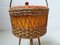 Tripod Rattan Sewing Basket, 1970s 4