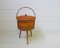 Tripod Rattan Sewing Basket, 1970s, Image 10