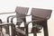 Dark-Brown Ashwood Strip Dining Chairs by Gijs Bakker for Castelijn, Set of 4, Image 8
